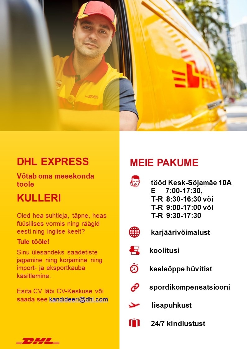 DHL Express Estonia AS Autojuht-kuller