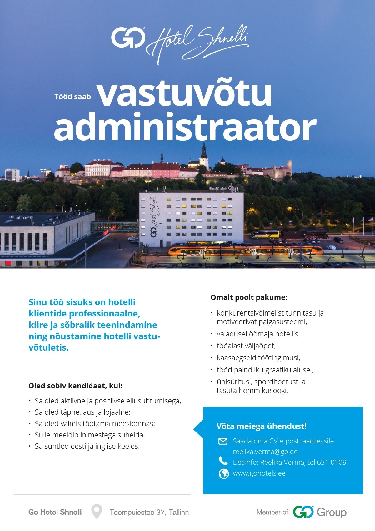 GoHotels OÜ Vastuvõtu administraator