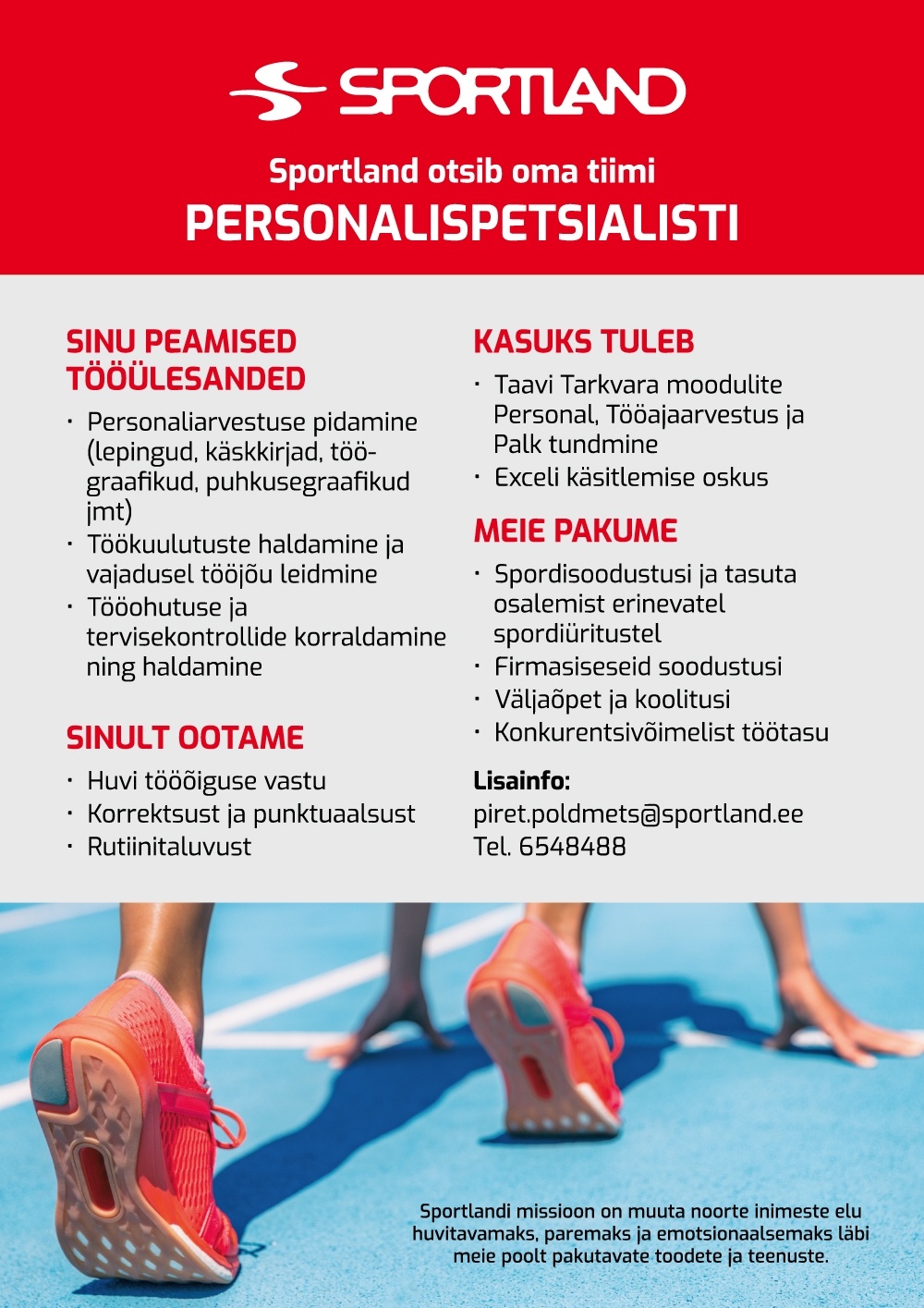 Sportland Eesti AS Personalispetsialist