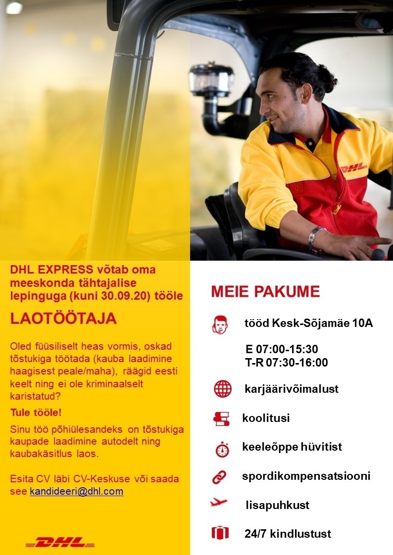 DHL Express Estonia AS Laotööline