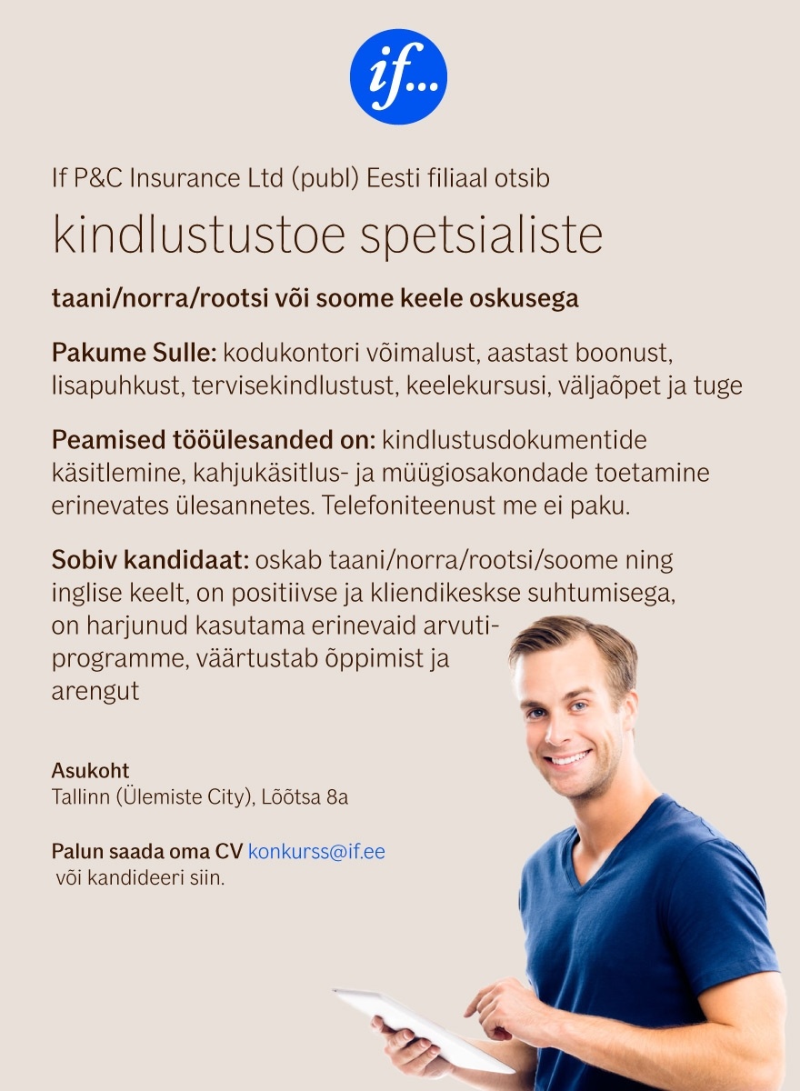 If P&C Insurance Ltd (publ) Eesti filiaal KINDLUSTUSTOE SPETSIALIST