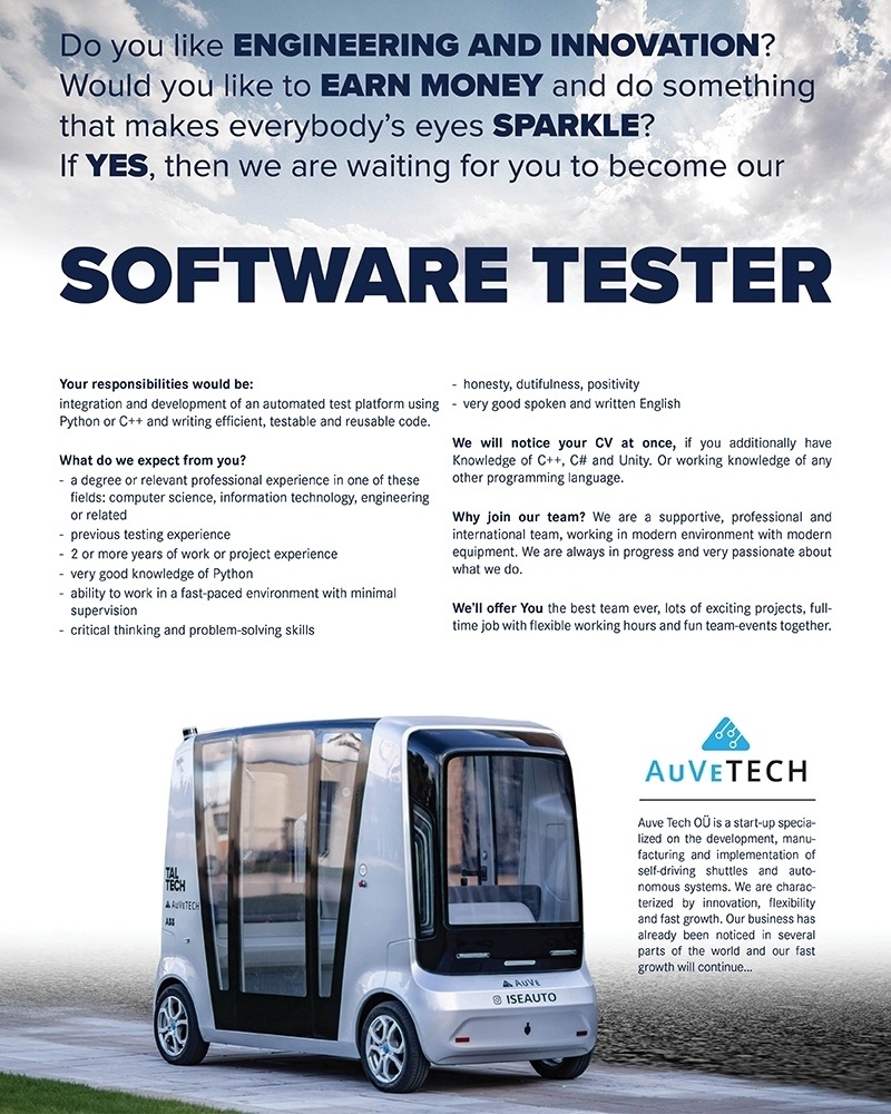 Auve Tech OÜ Software Tester