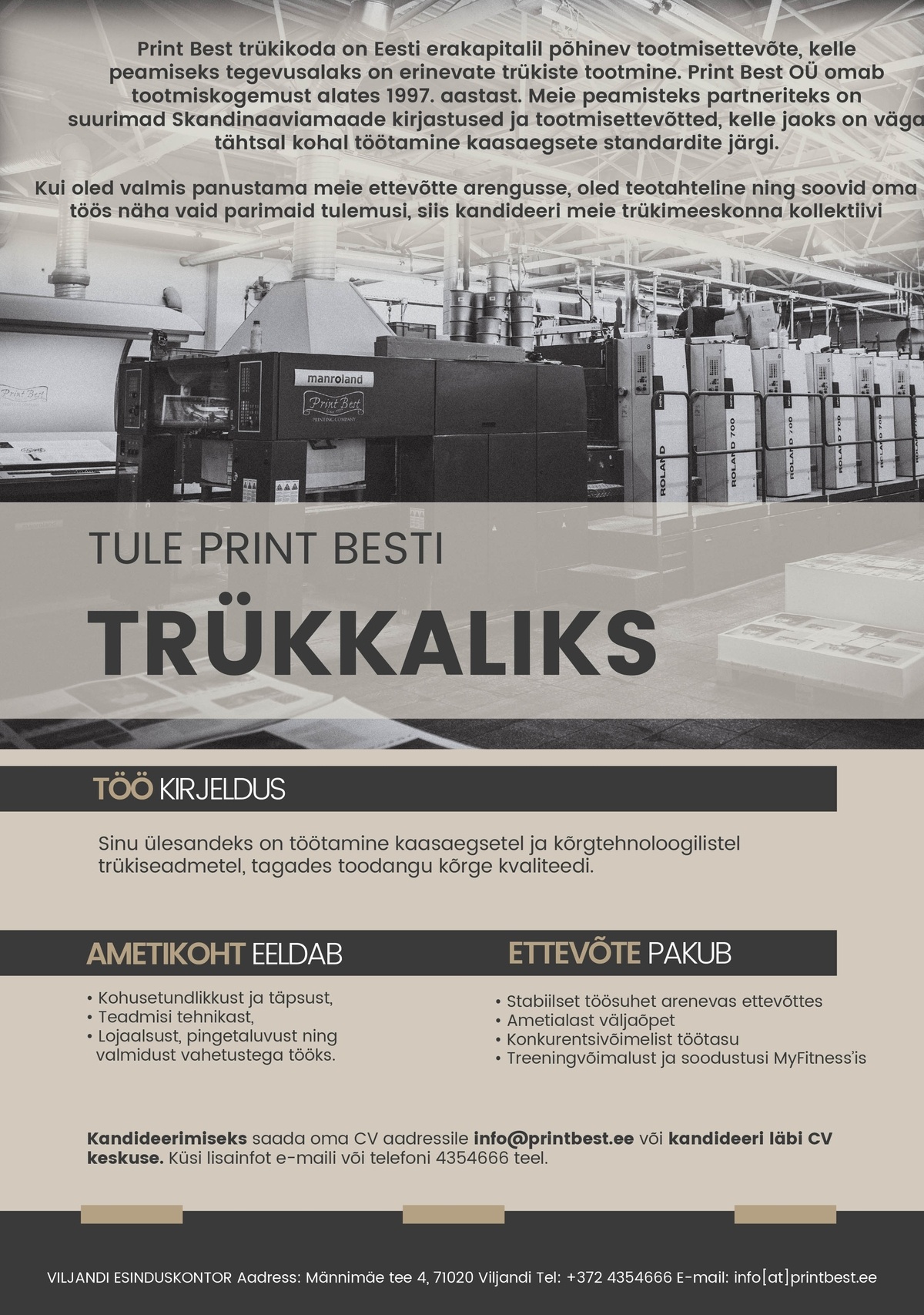 Print Best OÜ Trükkal