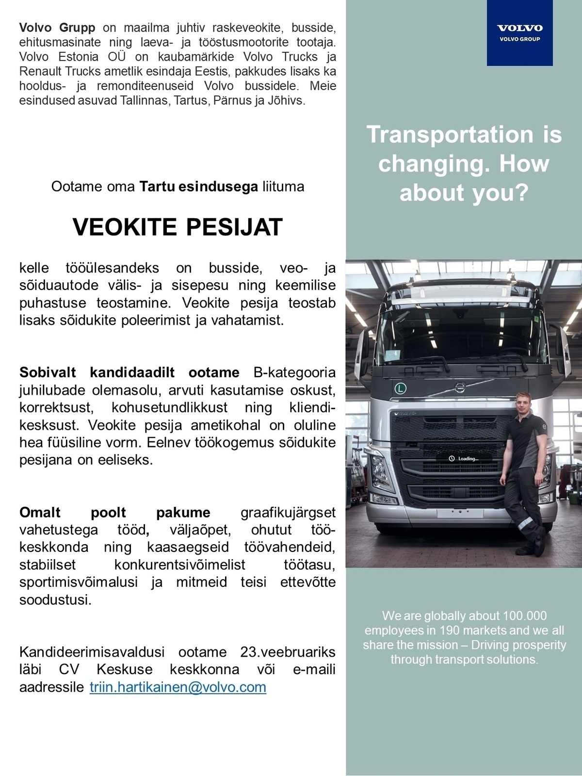Volvo Estonia OÜ Autopesija