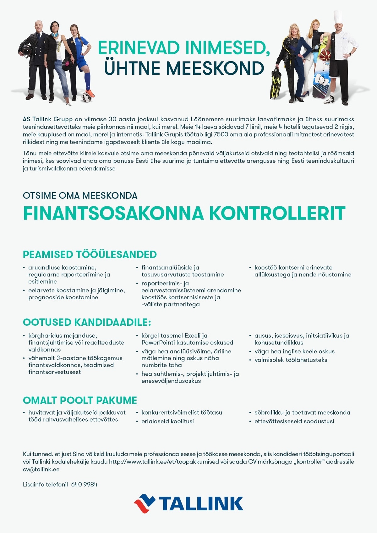 Tallink Grupp AS Finantsosakonna kontroller