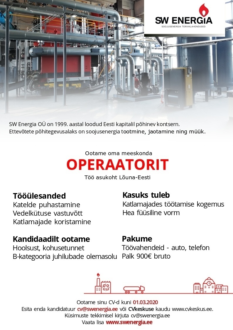 SW Energia OÜ Operaator