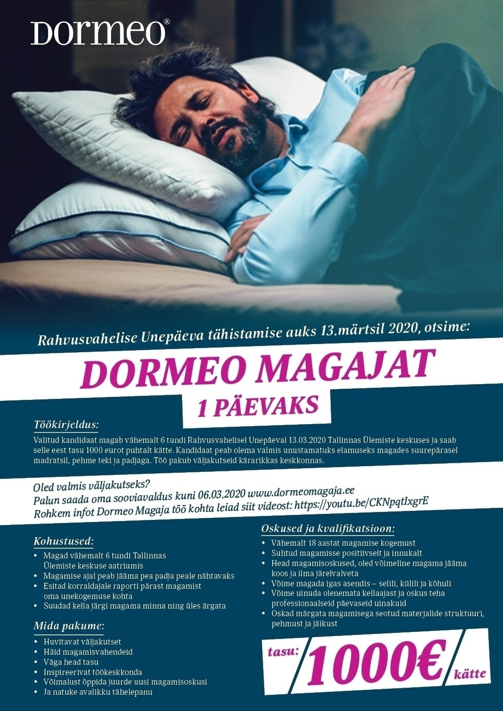 STUDIO MODERNA OÜ Dormeo magaja