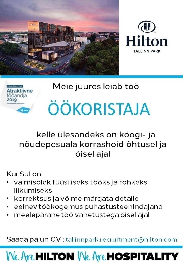 Hilton Tallinn Park Öökoristaja