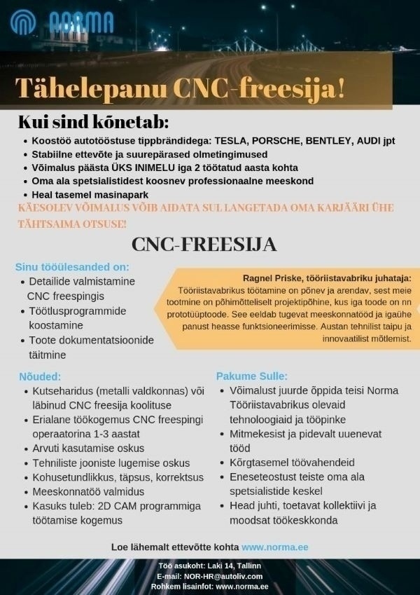 Norma AS CNC-freesija