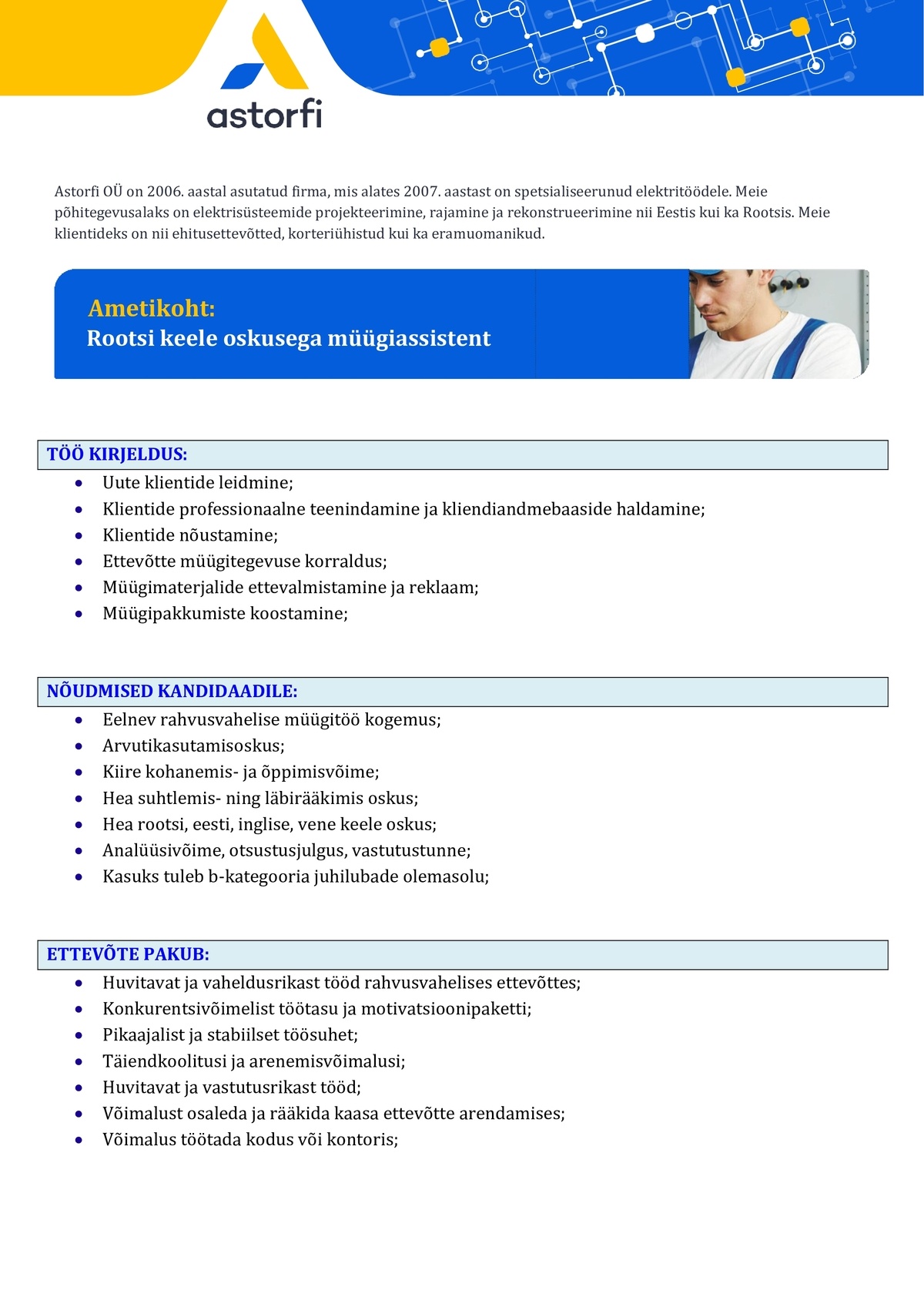 ASTORFI OÜ Turundusassistent