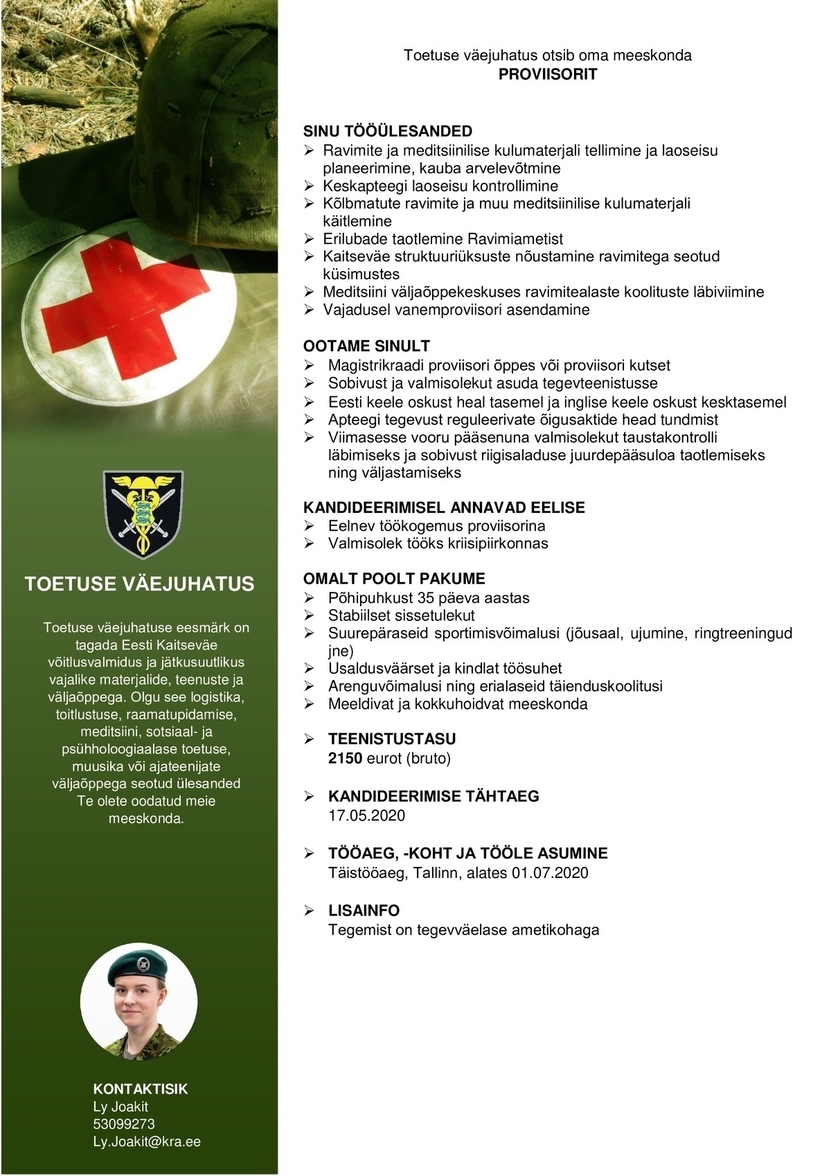 Toetuse väejuhatus Proviisor