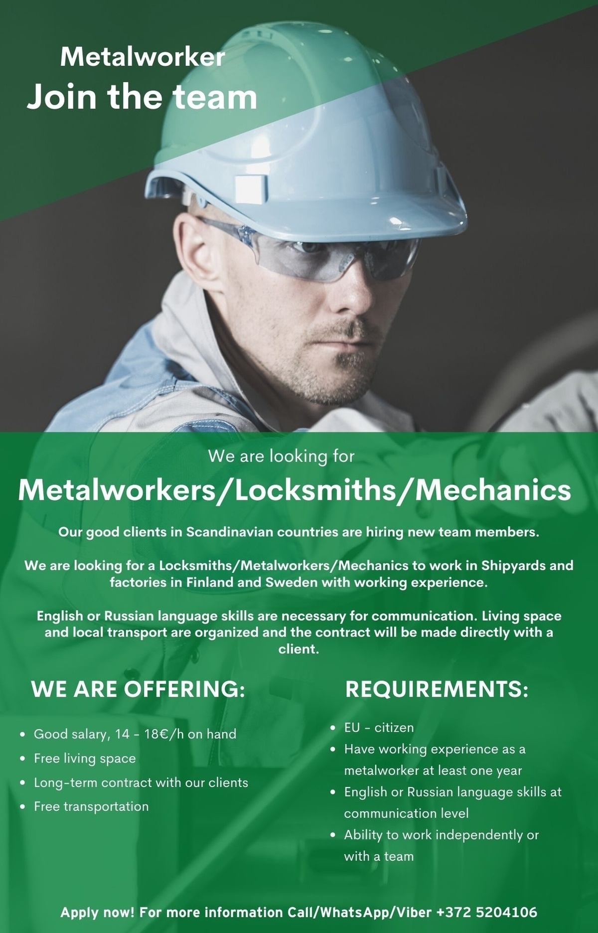 Emplofox OÜ Metalworker/Locksmith/Mechanic - Join the team!