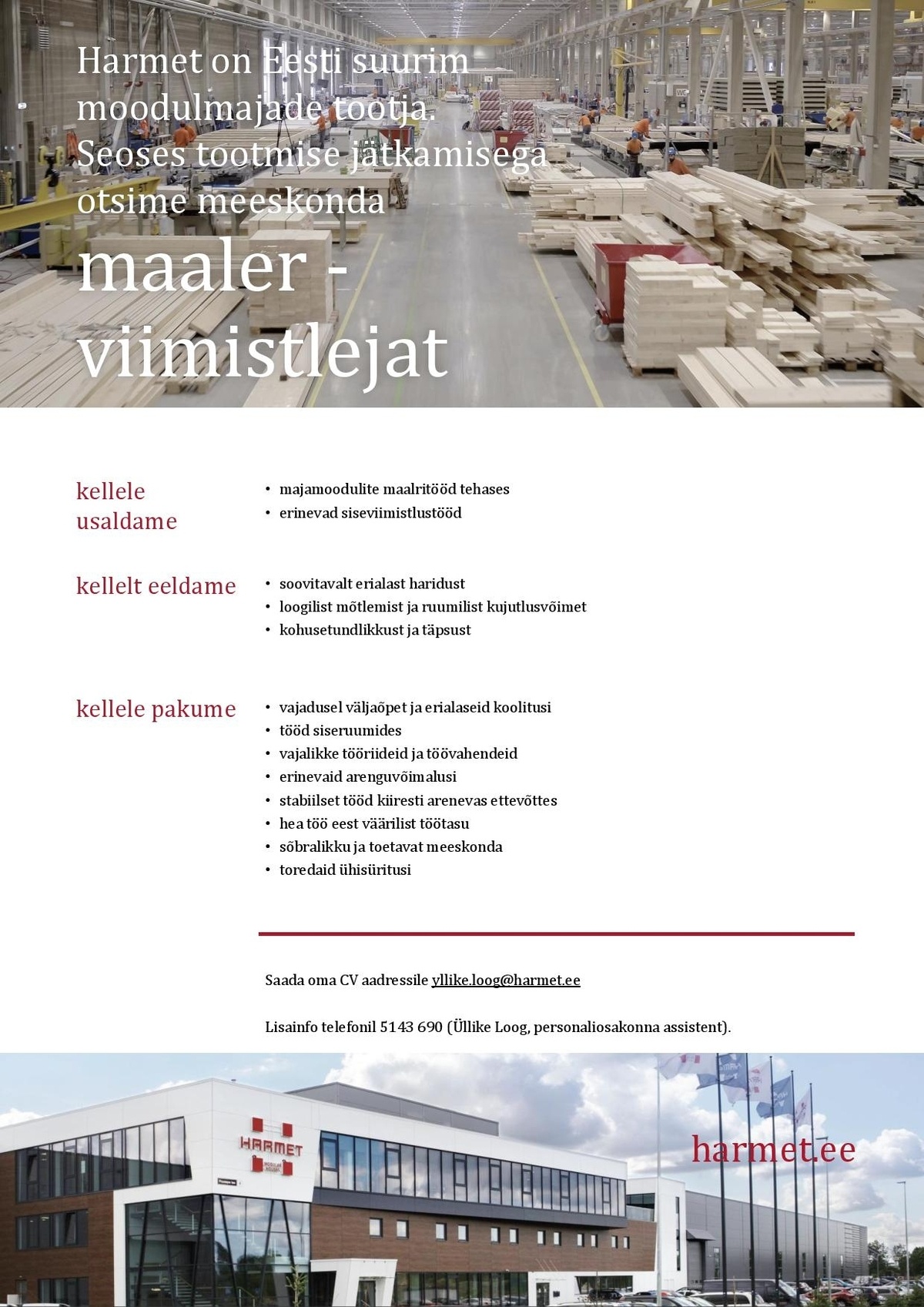 Harmet OÜ Maaler-viimistleja