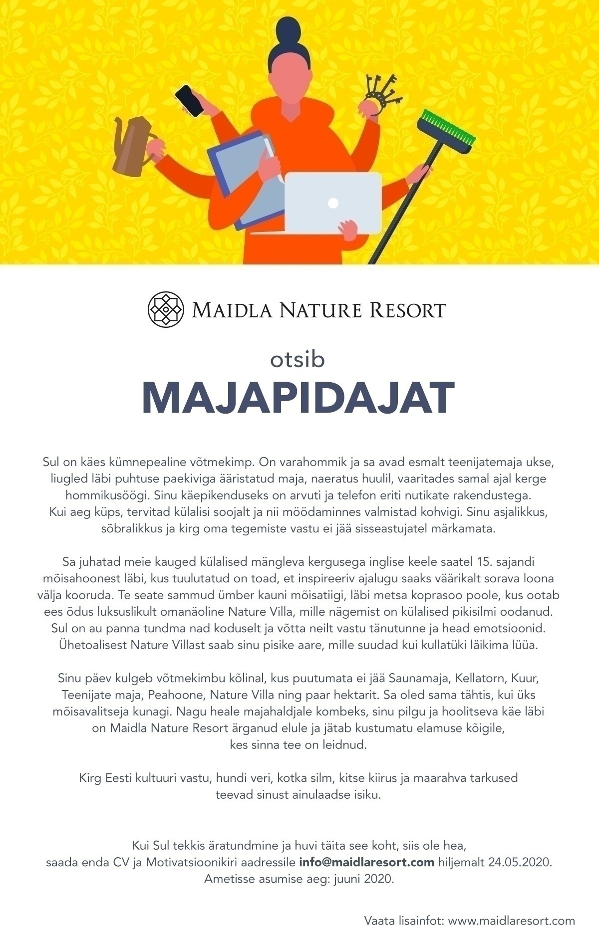 Maidla Resort OÜ Majapidaja