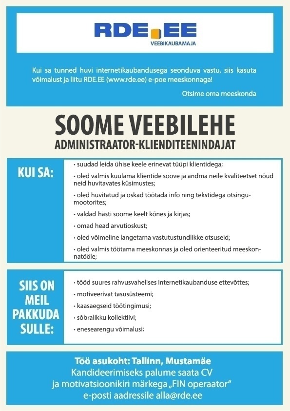 MK Trade Baltic OÜ Kliendihaldur