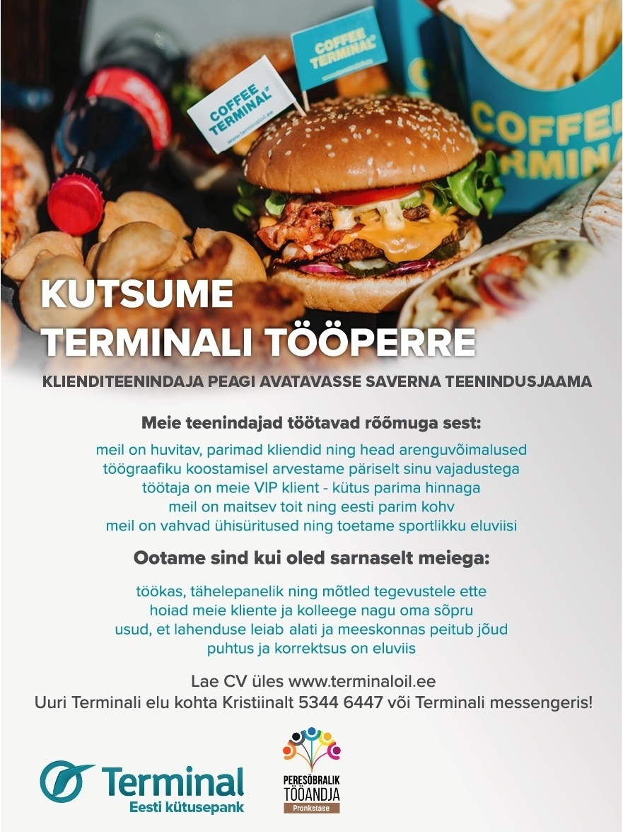 Tartu Terminal AS Saverna teenindusjaama klienditeenindaja