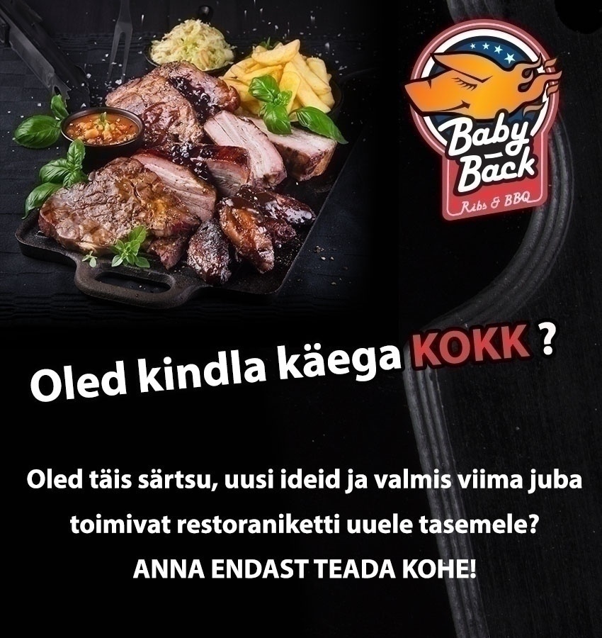 Vellosar Kaubanduse OÜ BabyBack Ribs & BBQ KOKK