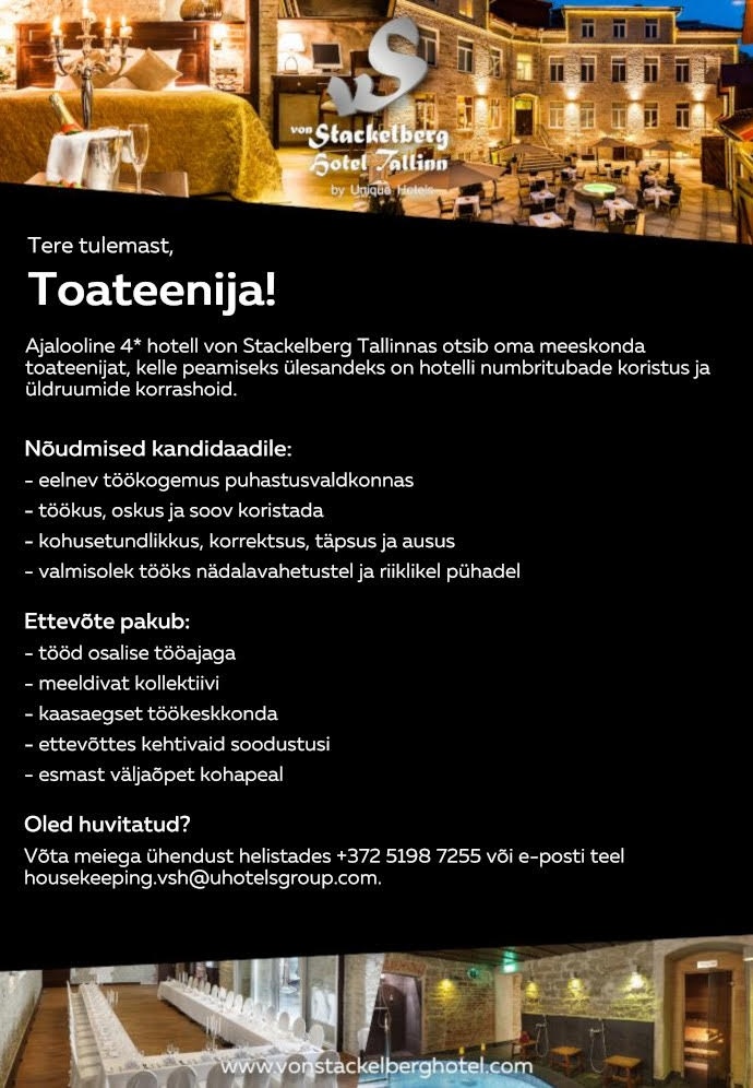 Easy Stay Hospitality Group OÜ Toateenija