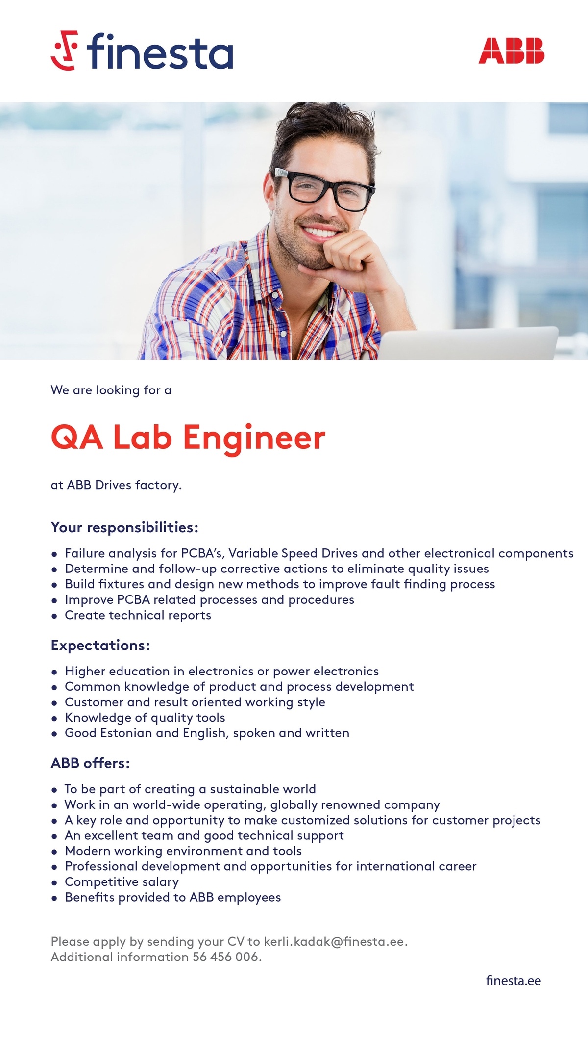 Finesta Baltic OÜ QA Lab Engineer  ABB AS