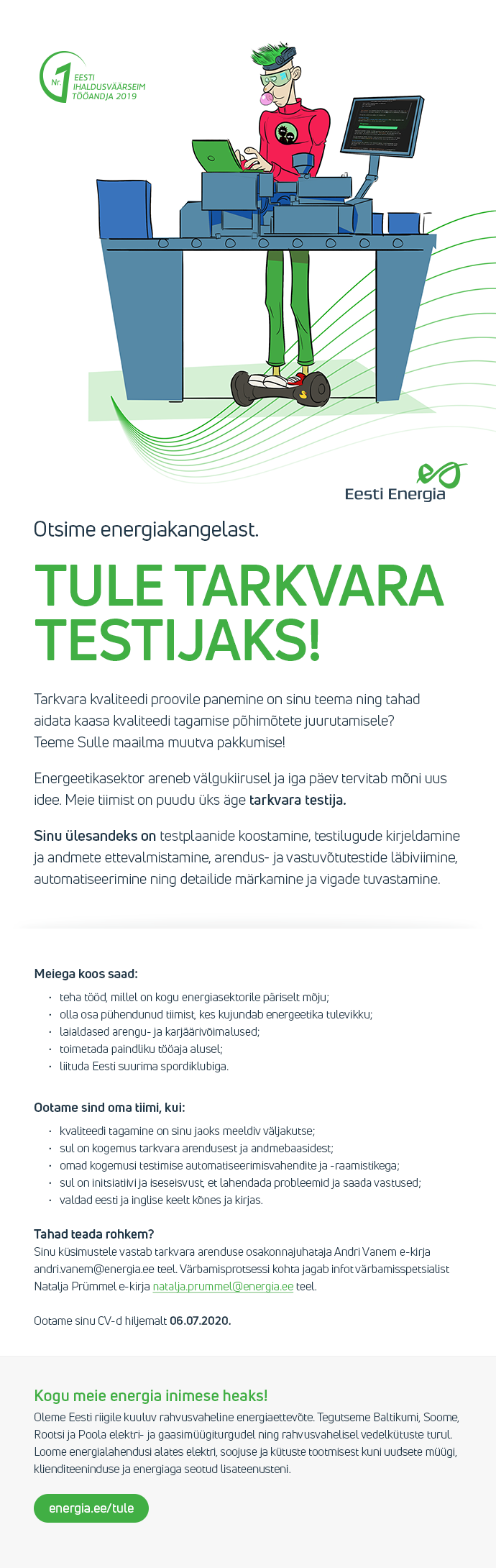 Eesti Energia AS TARKVARA TESTIJA