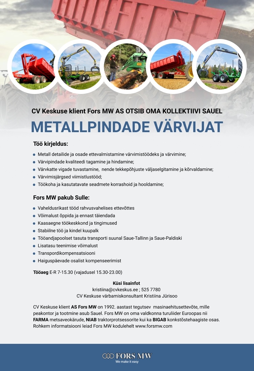 Fors MW AS Metallpindade värvija