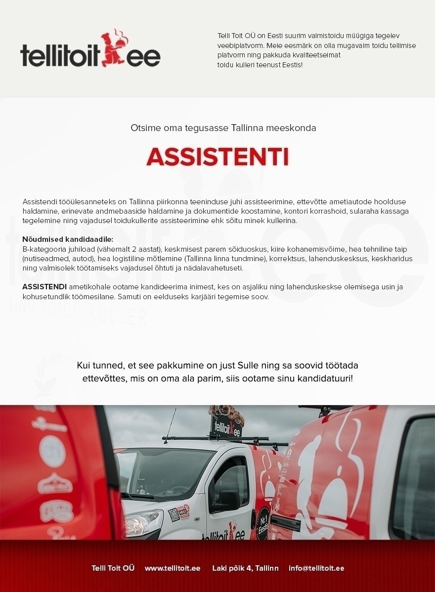 Telli Toit OÜ Assistent