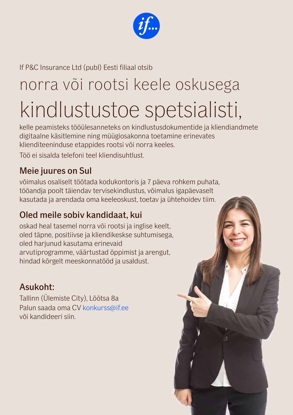 If P&C Insurance Ltd (publ) Eesti filiaal KINDLUSTUSTOE SPETSIALIST