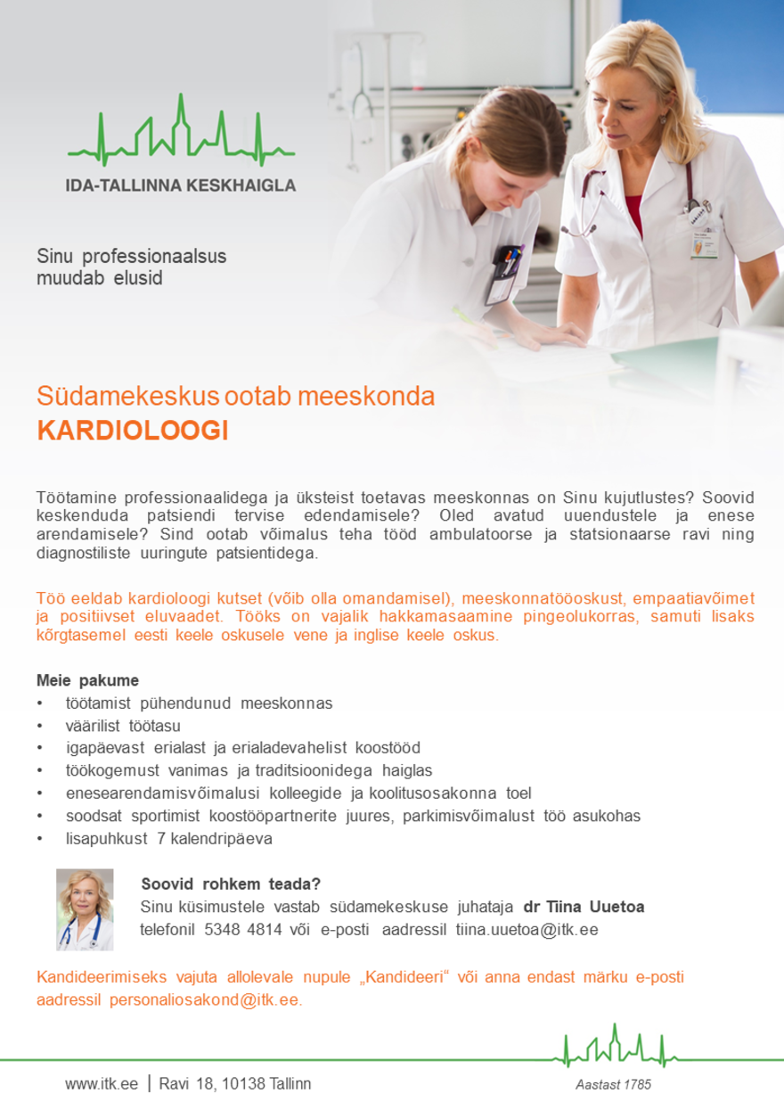 AS Ida-Tallinna Keskhaigla Kardioloog