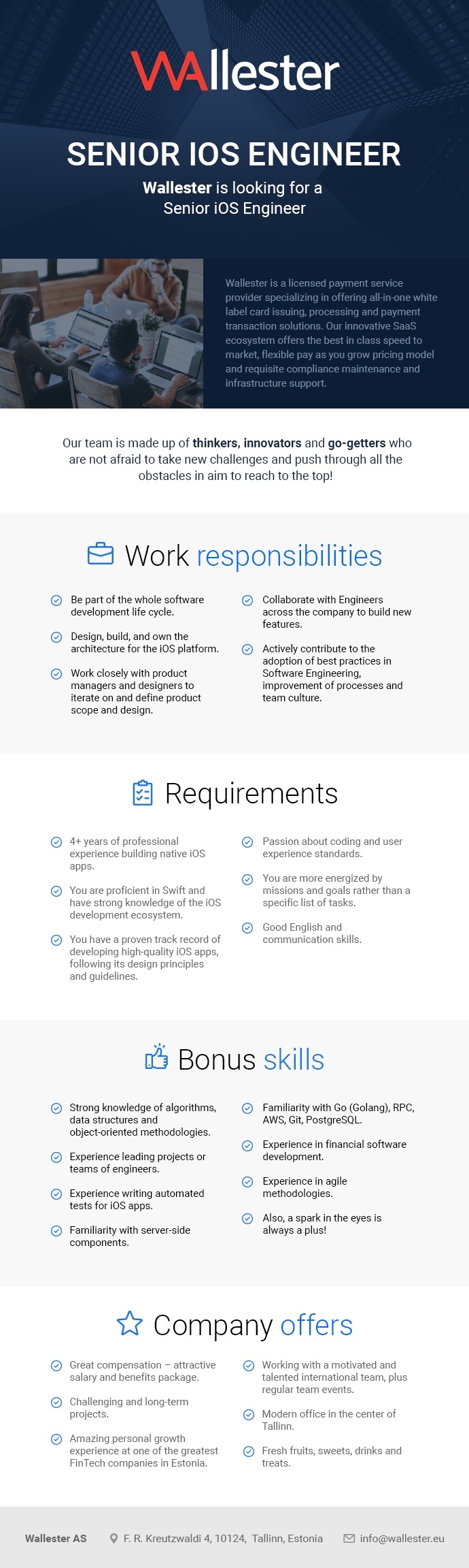 WALLESTER AS Senior iOS Engineer