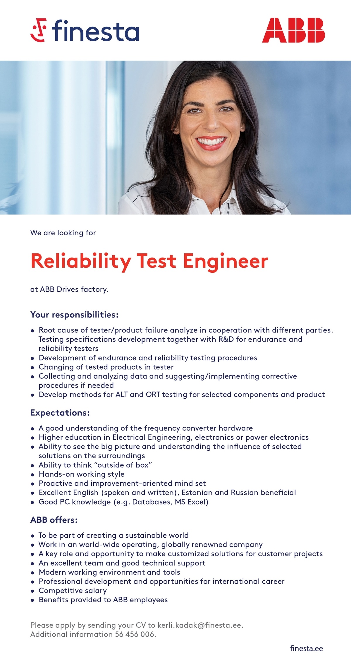 Finesta Baltic OÜ Reliability Test Engineer