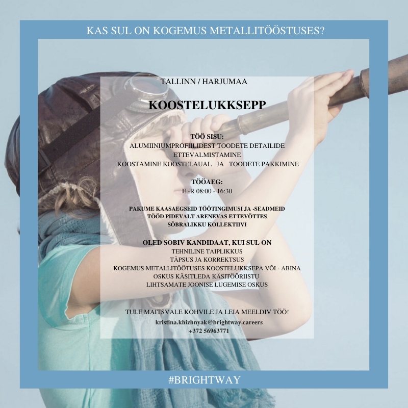 BRIGHTWAY OÜ KOOSTELUKKSEPP