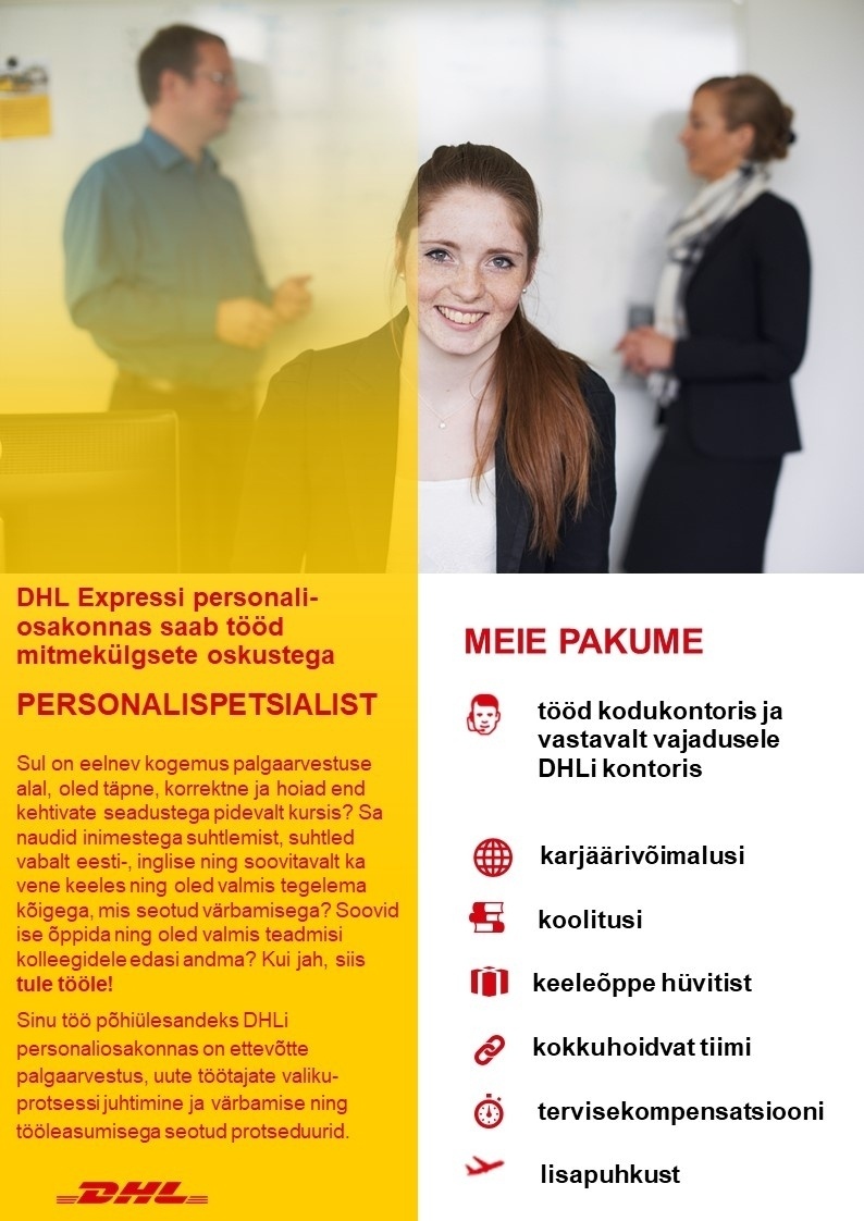 DHL Express Estonia AS Personalispetsialist