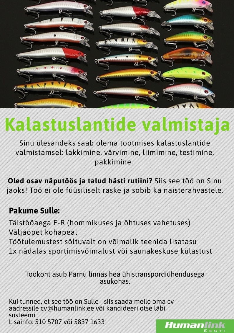 Humanlink Estonia OÜ Kalastuslantide valmistaja
