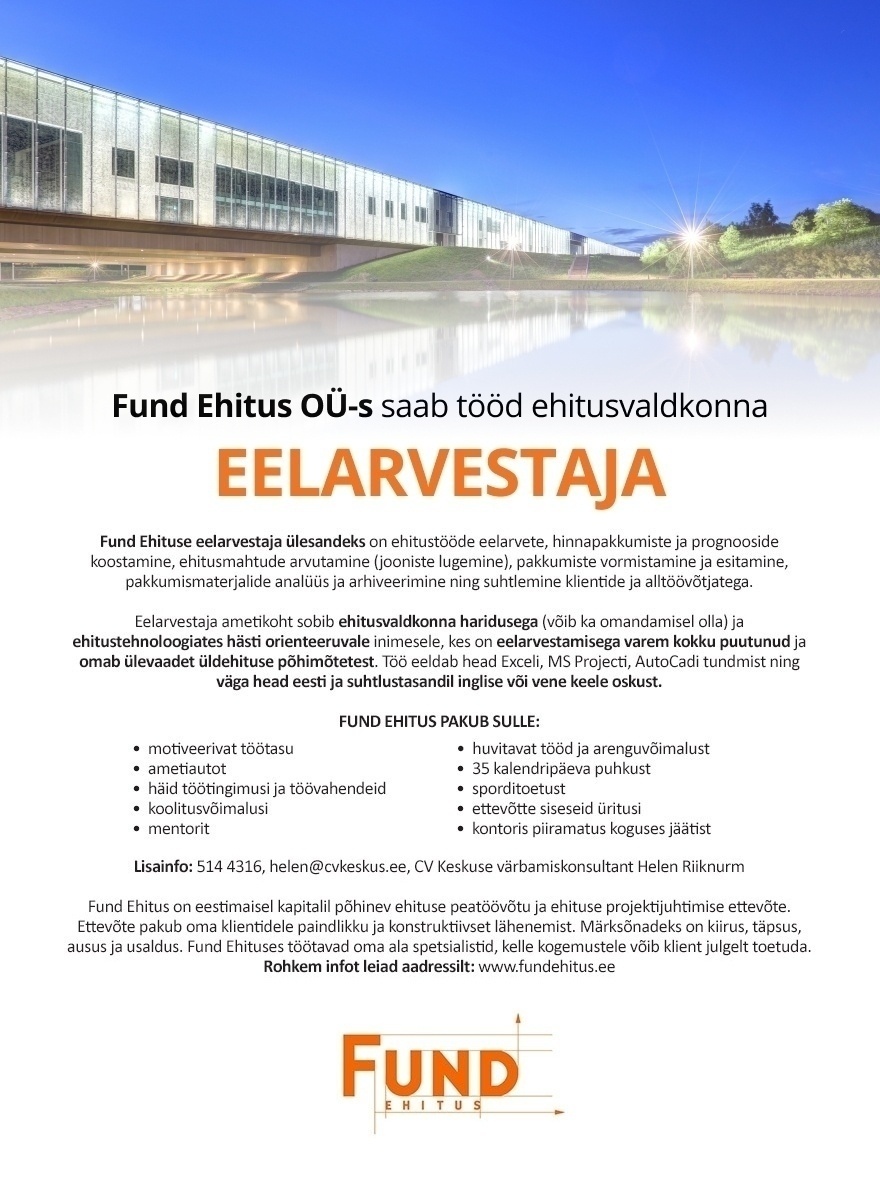FUND EHITUS OÜ Ehituse eelarvestaja