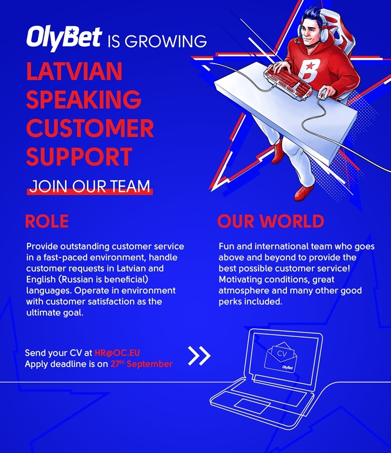 OLYMPIC ENTERTAINMENT GROUP AS Latvian speaking Customer Support
