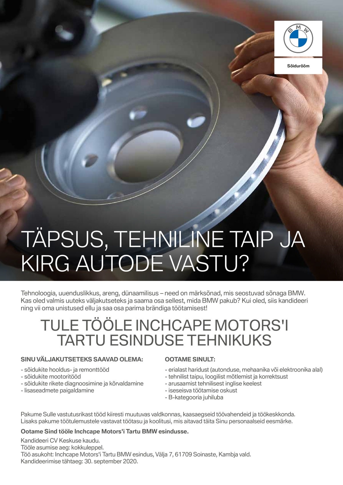 Inchcape Motors Estonia OÜ Tehnik