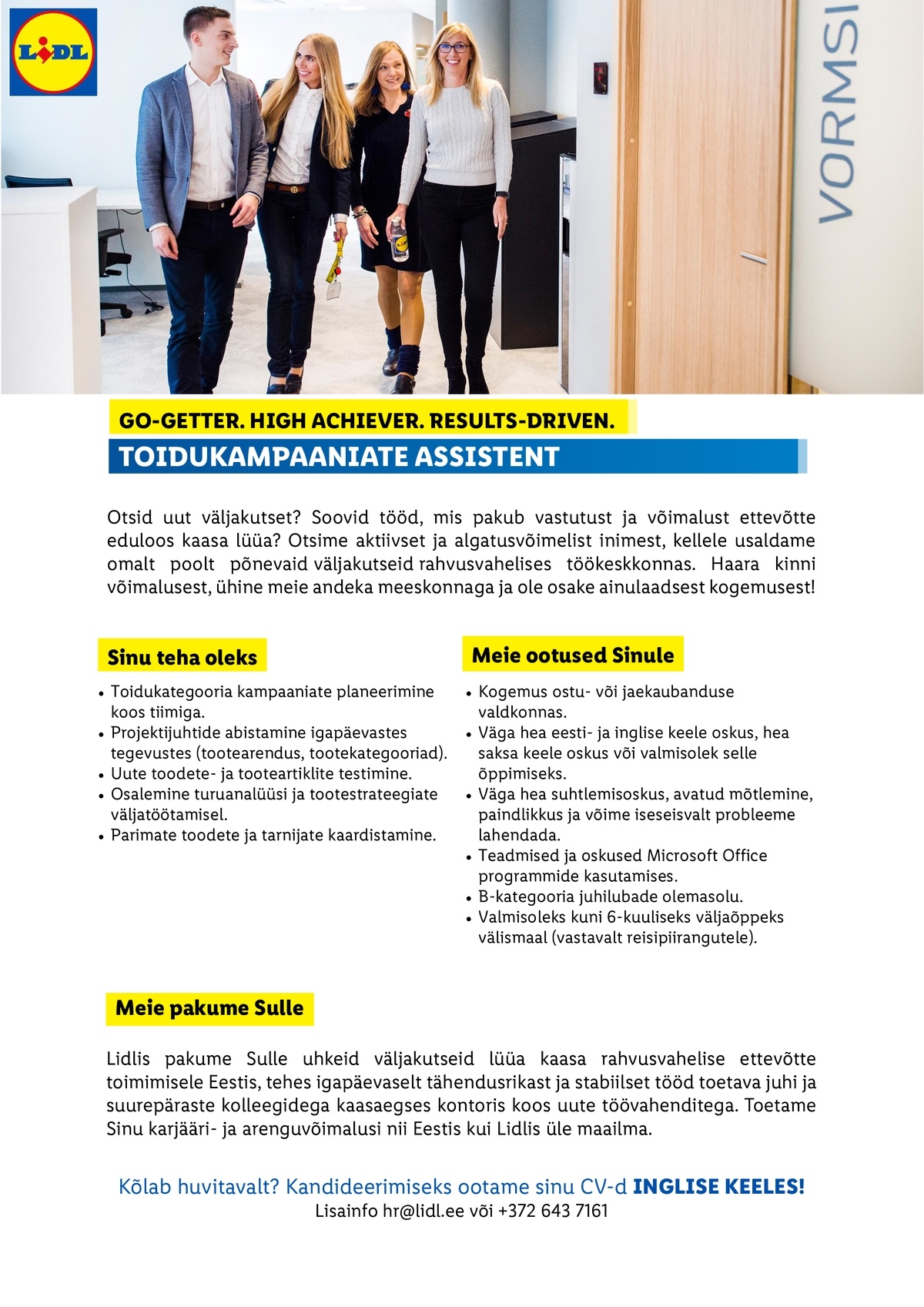 Lidl Eesti OÜ Toidukampaaniate assistent