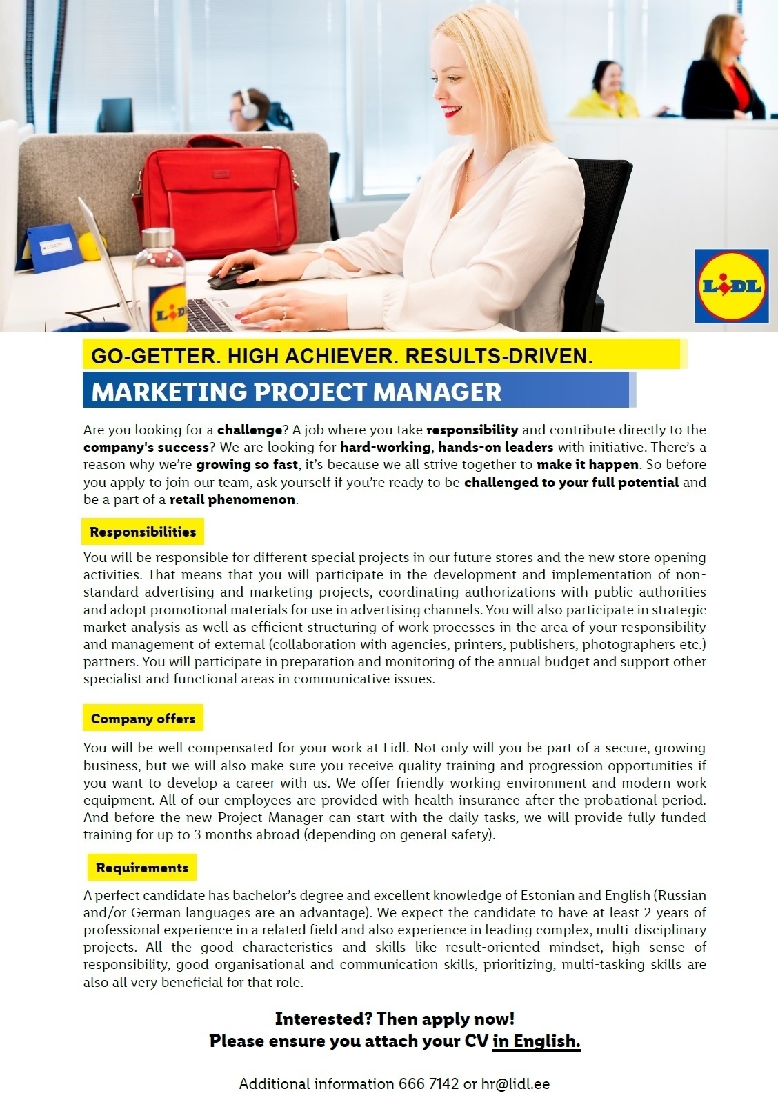Lidl Eesti OÜ Marketing Project Manager