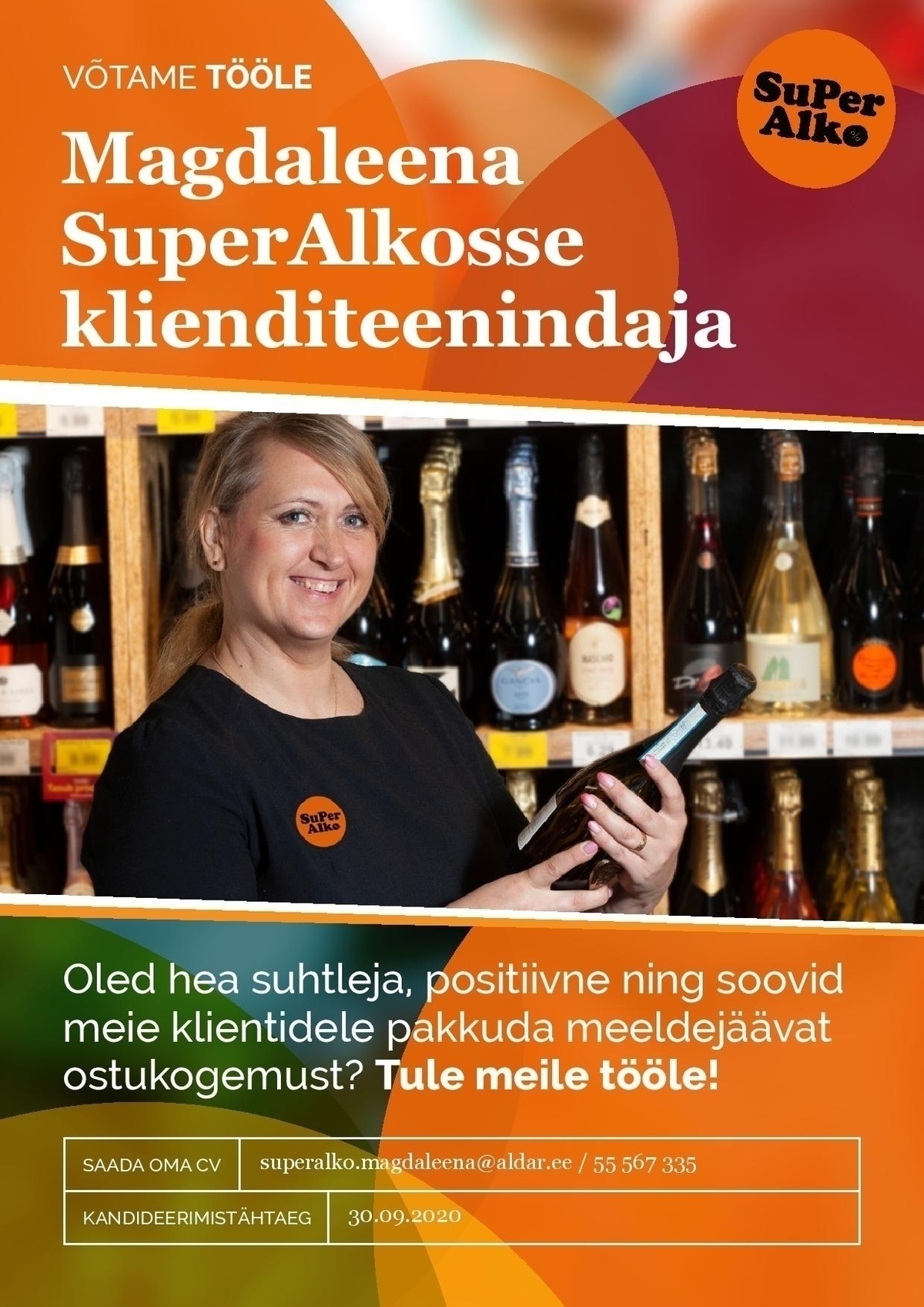 Aldar Eesti OÜ Klienditeenindaja Magdaleena SuperAlkosse