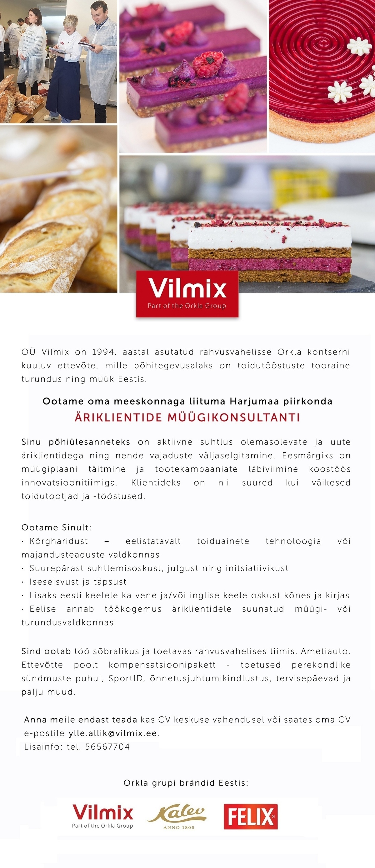 VILMIX OÜ Äriklientide müügikonsultant