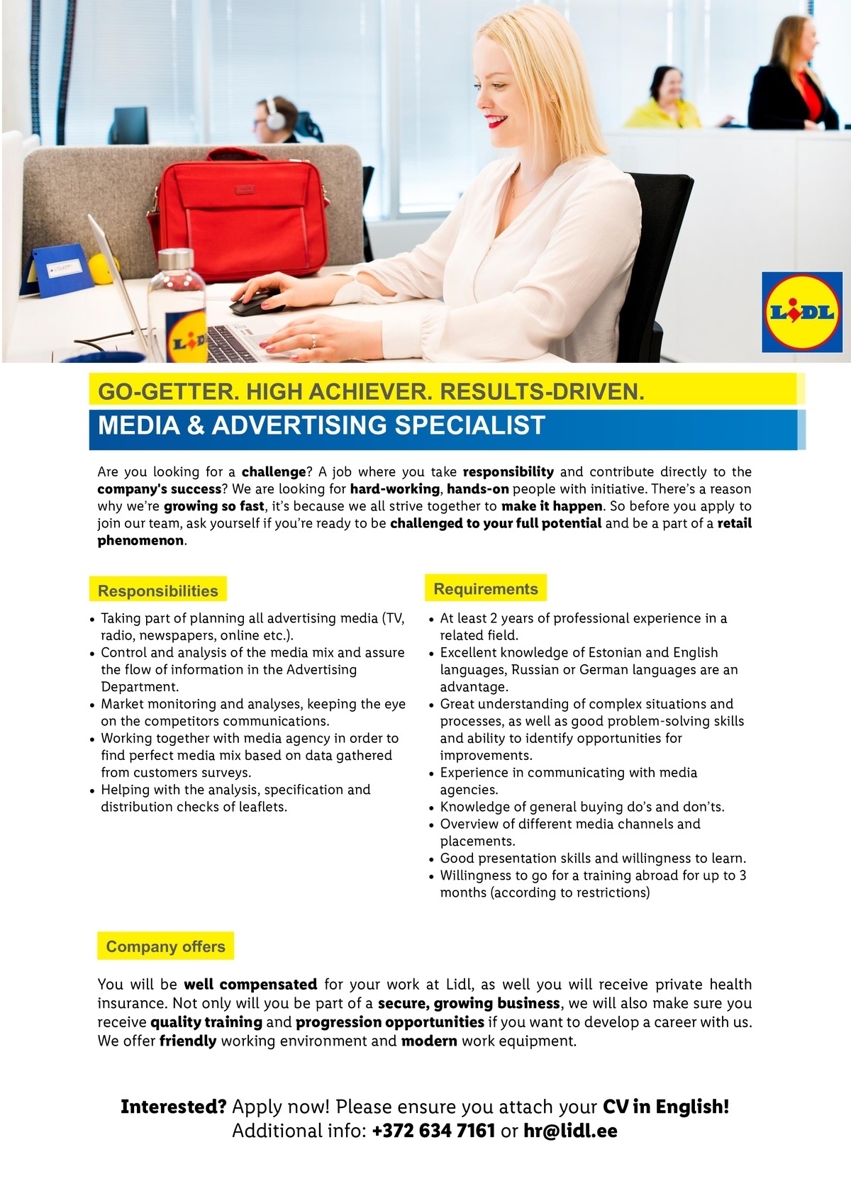 Lidl Eesti OÜ Media & Advertising Specialist