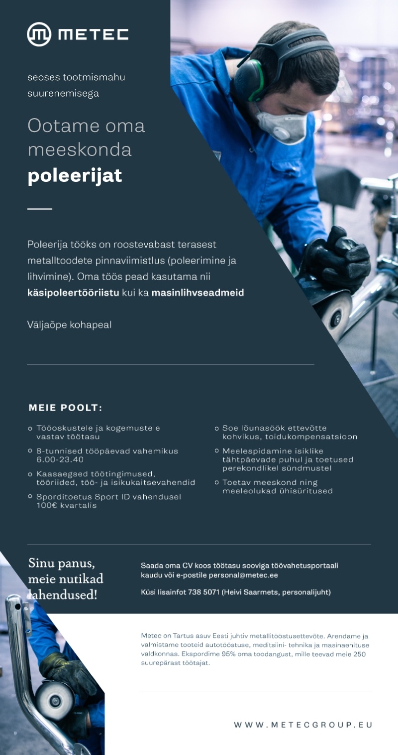 Tarmetec OÜ Poleerija