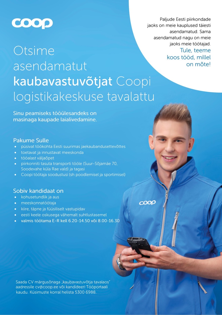 Coop Eesti Keskühistu Kaubavastuvõtja