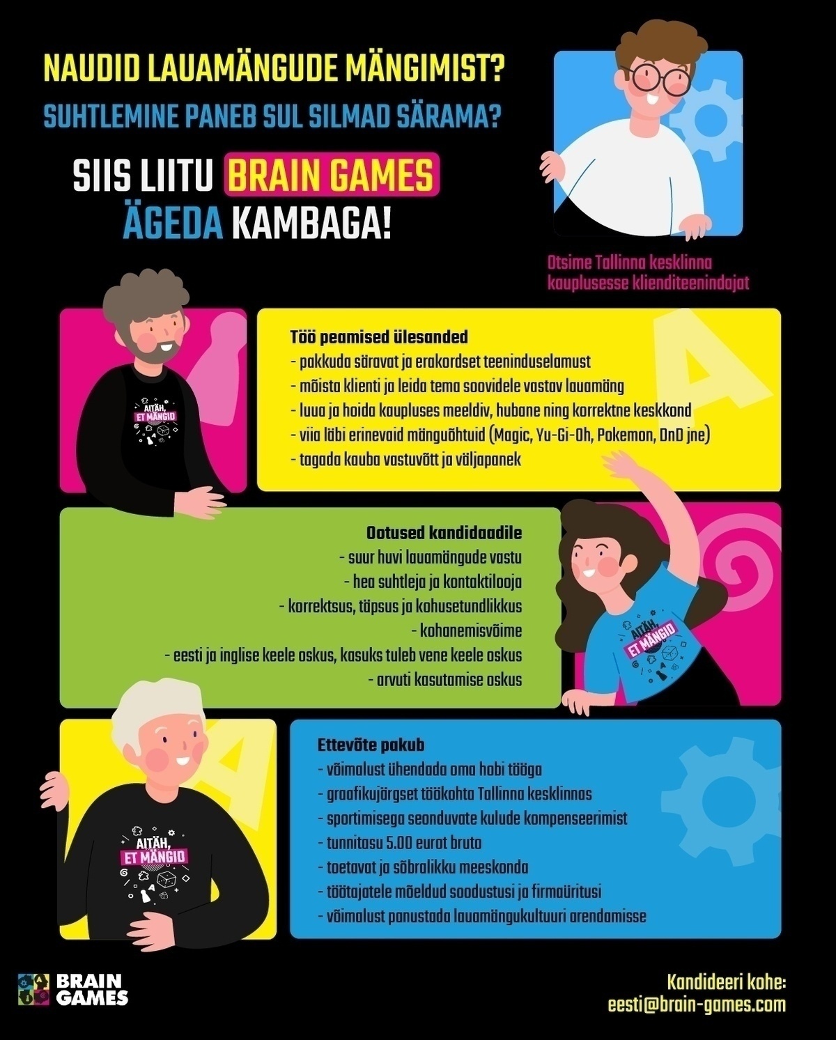 Brain Games OÜ Lauamängupoe klienditeenindaja
