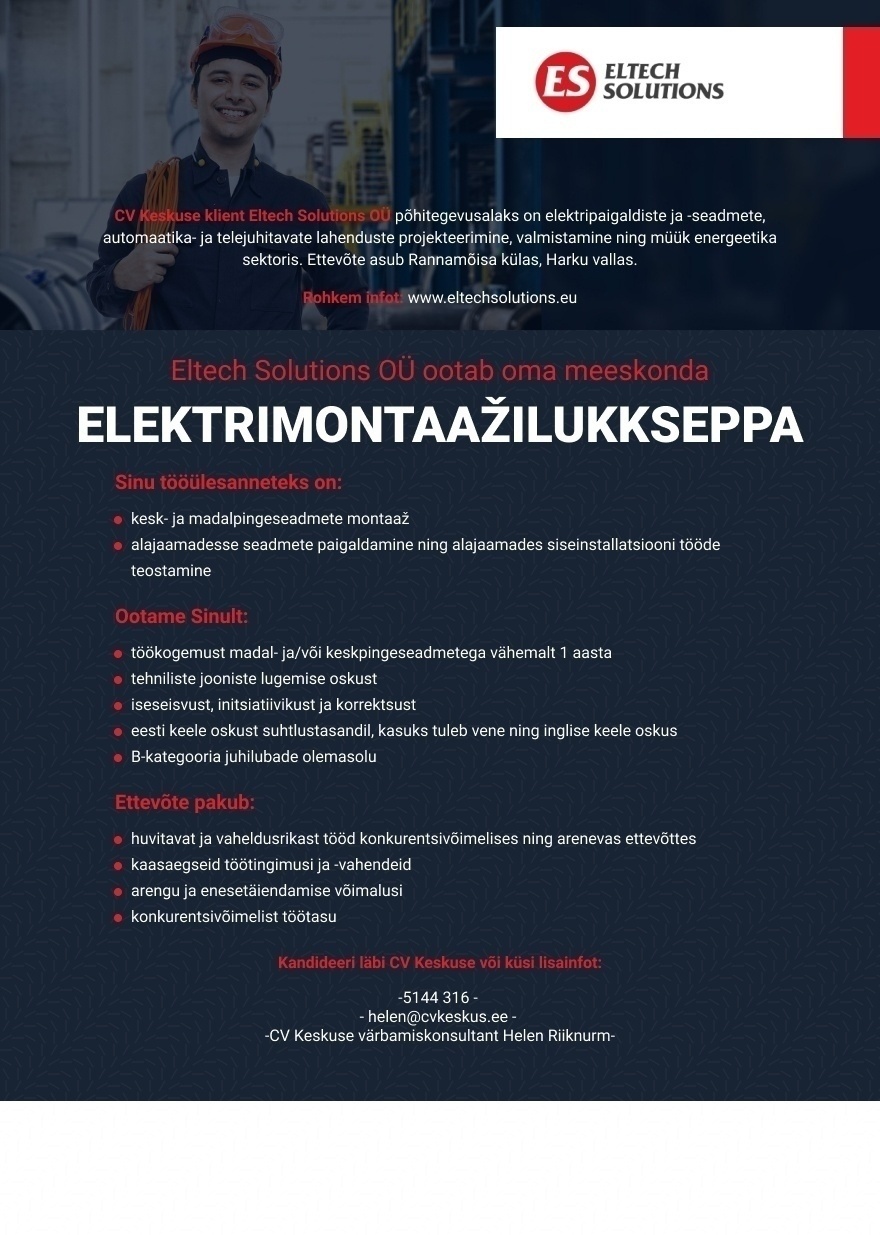 Eltech Solutions OÜ  Elektrimontaažilukksepp