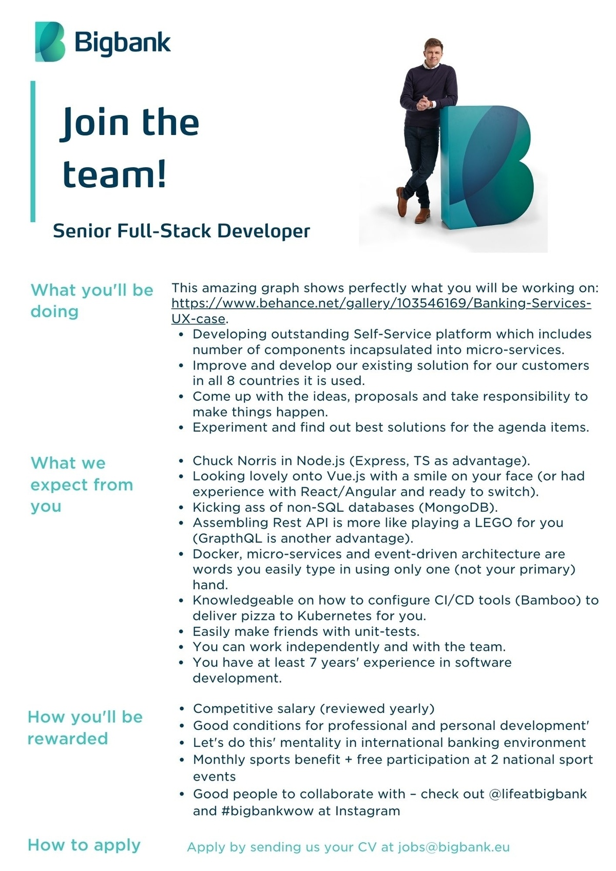 BIGBANK AS Senior Full-Stack Developer