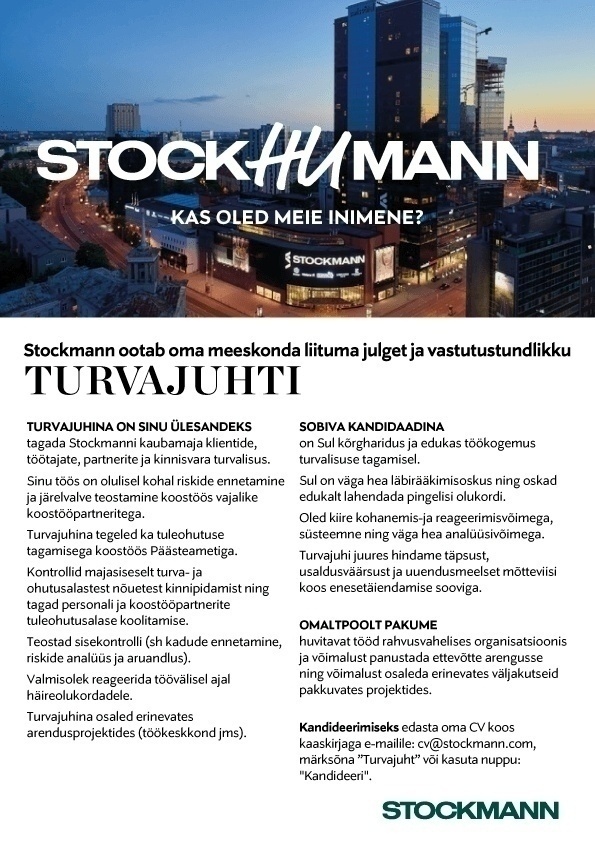 Stockmann AS Turvajuht