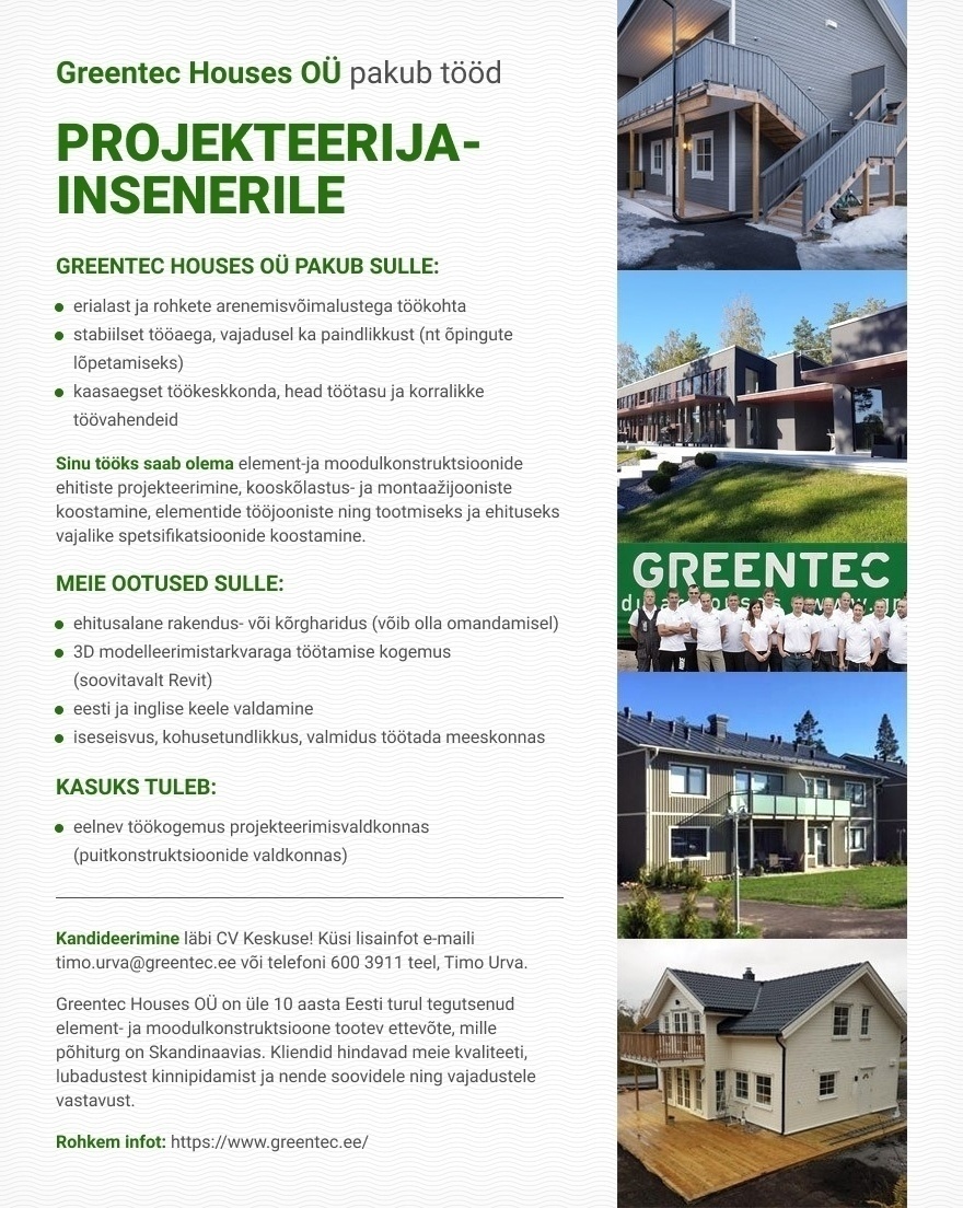 Greentec Houses OÜ Projekteerija