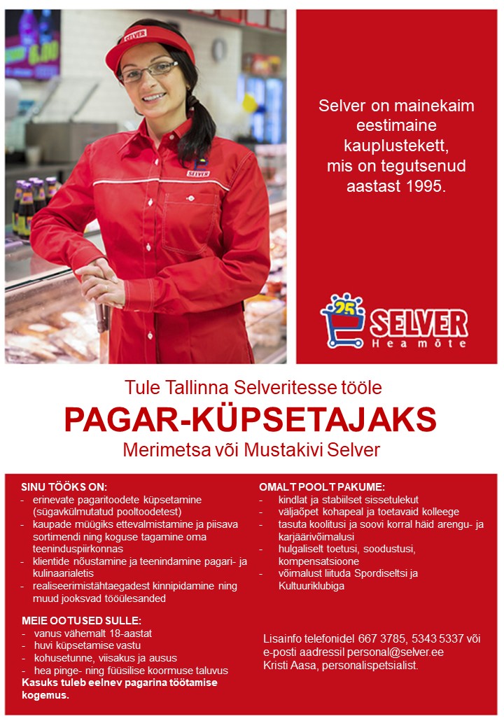 Selver Pagar-küpsetaja Tallinna Selverites
