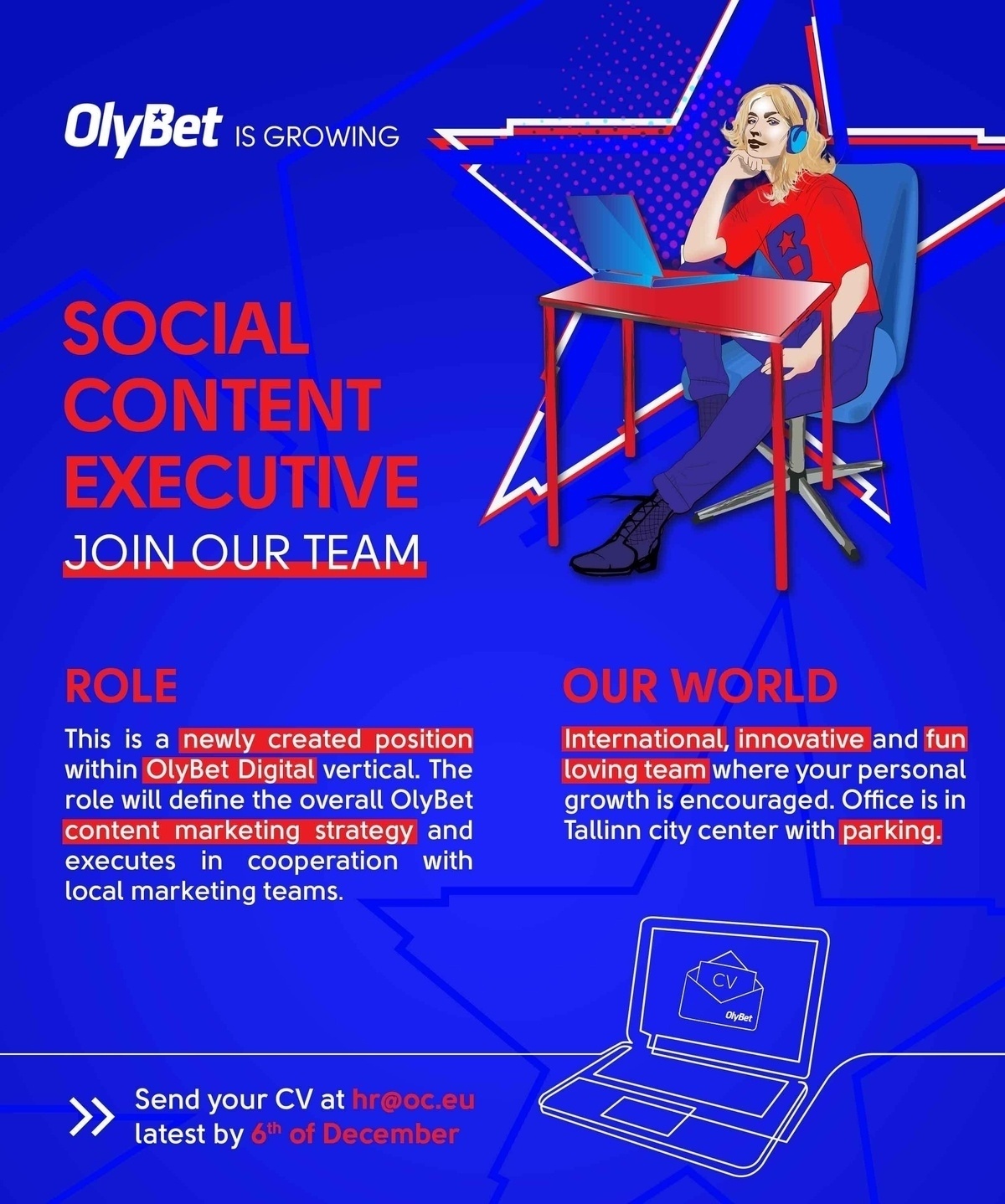 OLYMPIC ENTERTAINMENT GROUP AS Social Content Executive